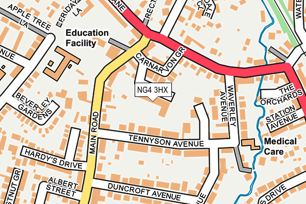 NG4 3HX map - OS OpenMap – Local (Ordnance Survey)