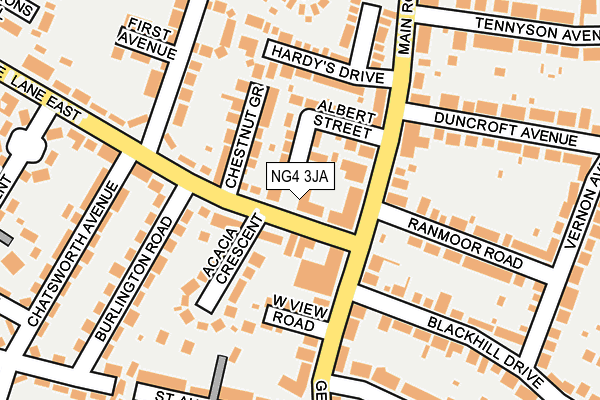 NG4 3JA map - OS OpenMap – Local (Ordnance Survey)
