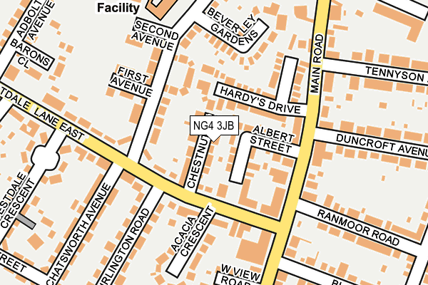 NG4 3JB map - OS OpenMap – Local (Ordnance Survey)