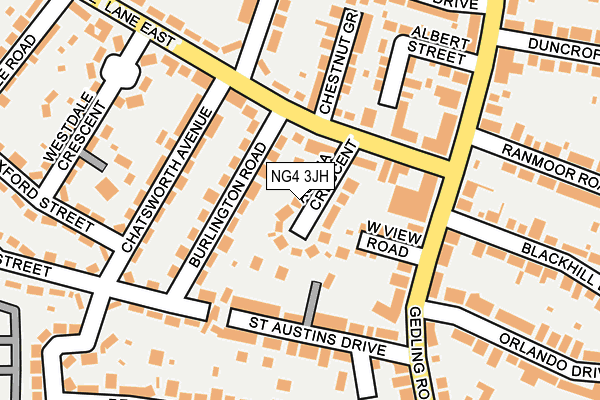 NG4 3JH map - OS OpenMap – Local (Ordnance Survey)