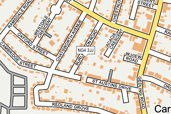 NG4 3JJ map - OS OpenMap – Local (Ordnance Survey)