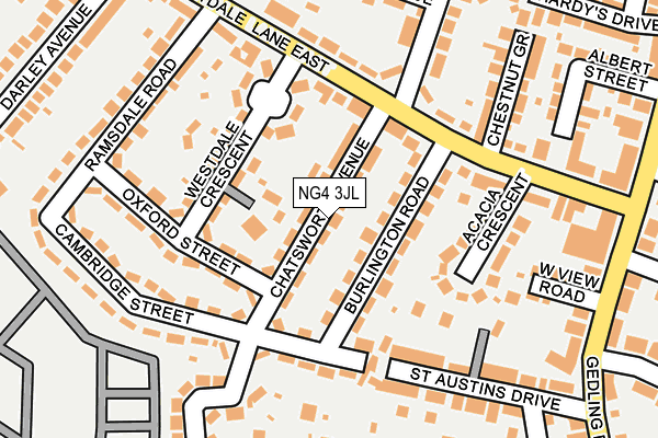 NG4 3JL map - OS OpenMap – Local (Ordnance Survey)