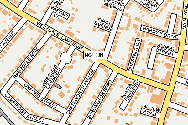 NG4 3JN map - OS OpenMap – Local (Ordnance Survey)