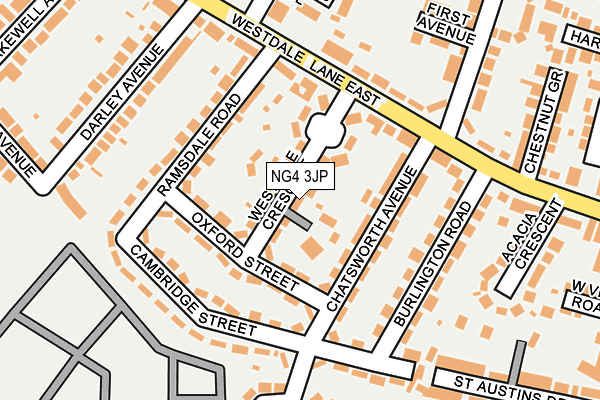 NG4 3JP map - OS OpenMap – Local (Ordnance Survey)