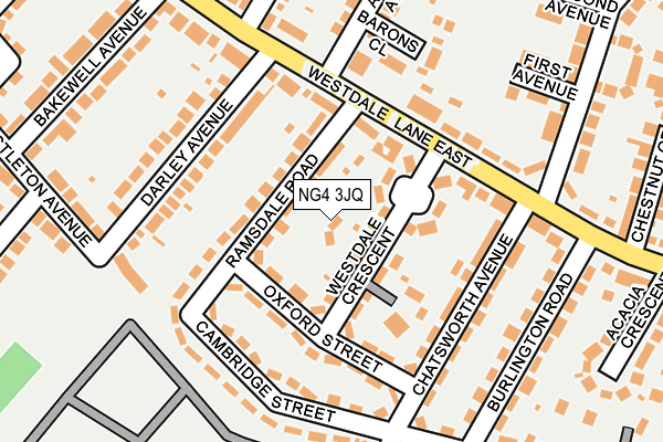 NG4 3JQ map - OS OpenMap – Local (Ordnance Survey)