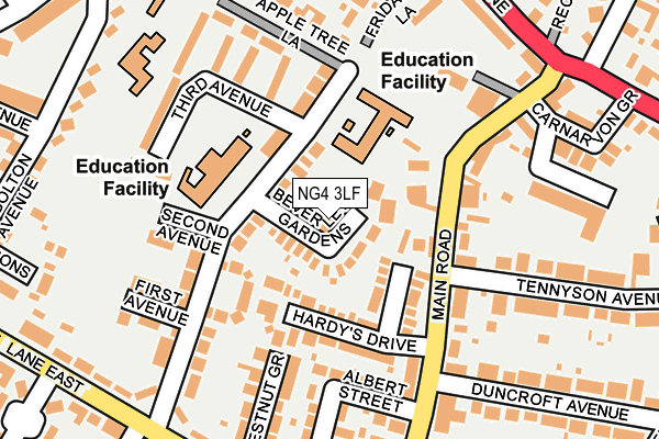 NG4 3LF map - OS OpenMap – Local (Ordnance Survey)