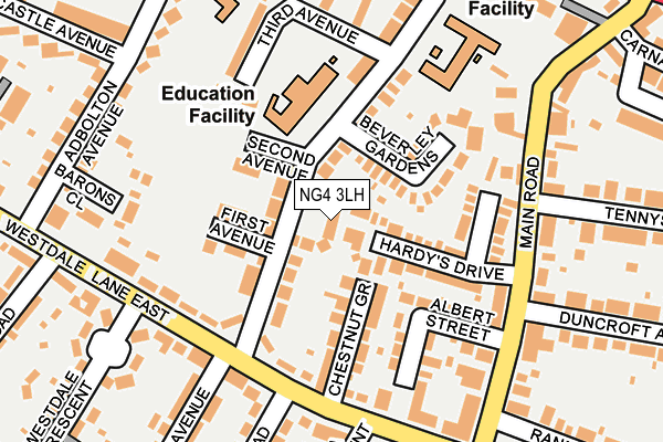 NG4 3LH map - OS OpenMap – Local (Ordnance Survey)
