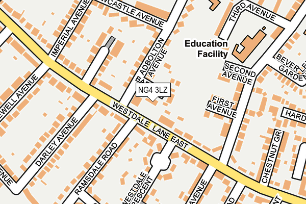 NG4 3LZ map - OS OpenMap – Local (Ordnance Survey)