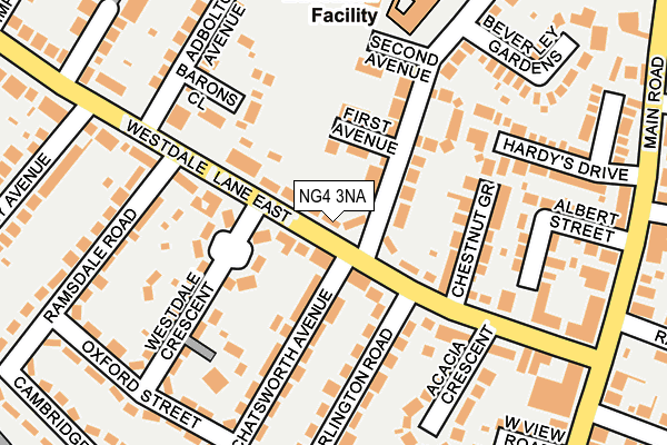 NG4 3NA map - OS OpenMap – Local (Ordnance Survey)