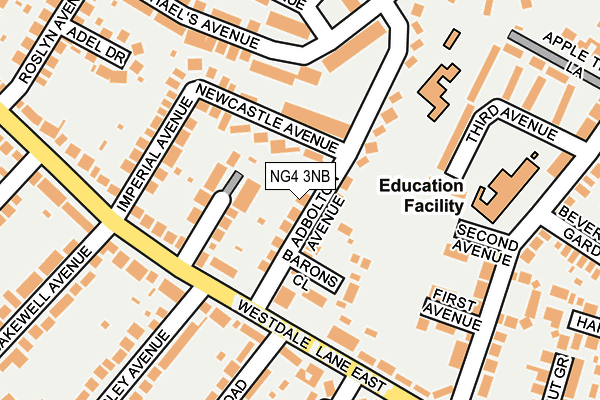 NG4 3NB map - OS OpenMap – Local (Ordnance Survey)