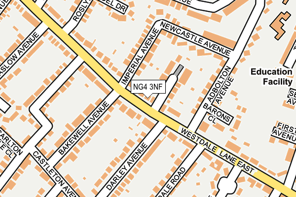 NG4 3NF map - OS OpenMap – Local (Ordnance Survey)