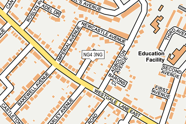 NG4 3NG map - OS OpenMap – Local (Ordnance Survey)