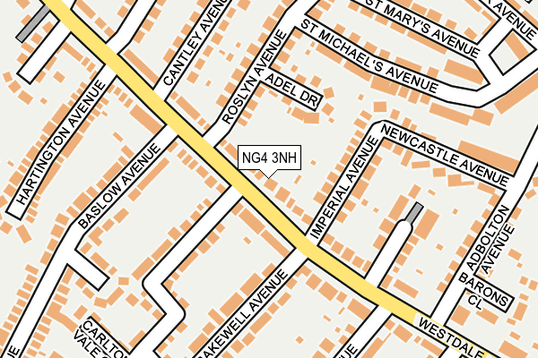 NG4 3NH map - OS OpenMap – Local (Ordnance Survey)