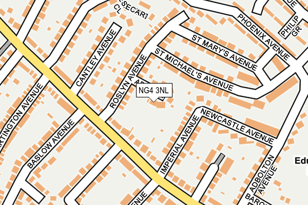 NG4 3NL map - OS OpenMap – Local (Ordnance Survey)