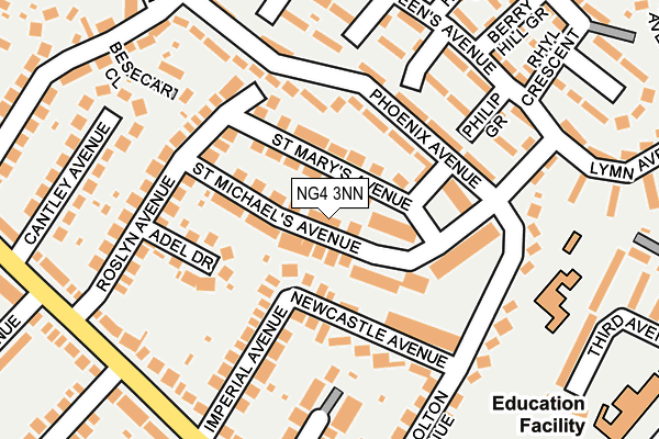 NG4 3NN map - OS OpenMap – Local (Ordnance Survey)