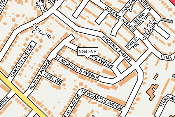 NG4 3NP map - OS OpenMap – Local (Ordnance Survey)