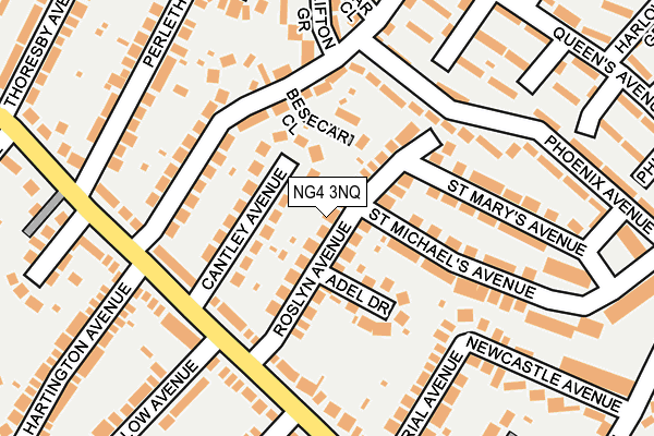 NG4 3NQ map - OS OpenMap – Local (Ordnance Survey)