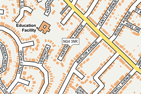 NG4 3NR map - OS OpenMap – Local (Ordnance Survey)