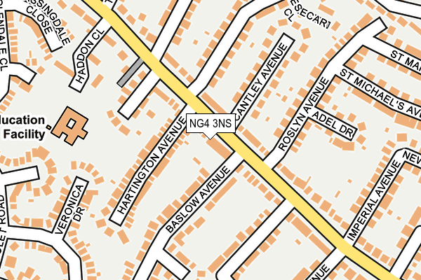 NG4 3NS map - OS OpenMap – Local (Ordnance Survey)