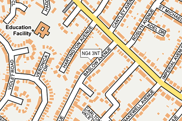 NG4 3NT map - OS OpenMap – Local (Ordnance Survey)