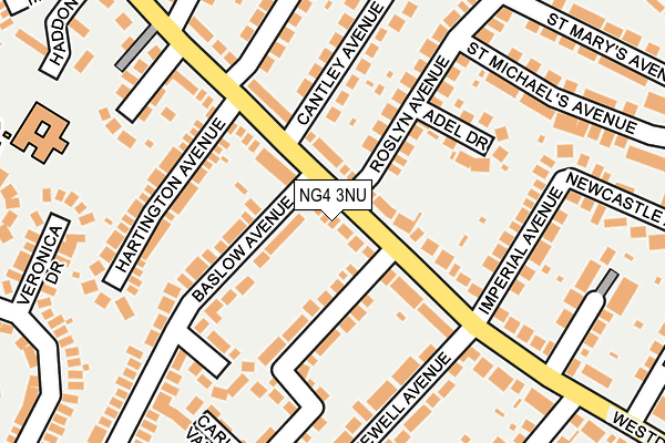 NG4 3NU map - OS OpenMap – Local (Ordnance Survey)