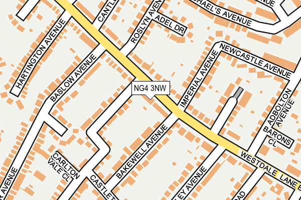 NG4 3NW map - OS OpenMap – Local (Ordnance Survey)