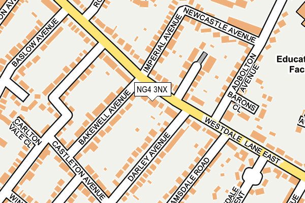 NG4 3NX map - OS OpenMap – Local (Ordnance Survey)