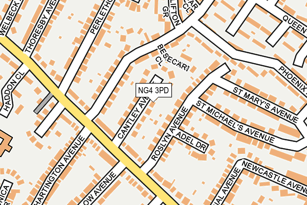 NG4 3PD map - OS OpenMap – Local (Ordnance Survey)