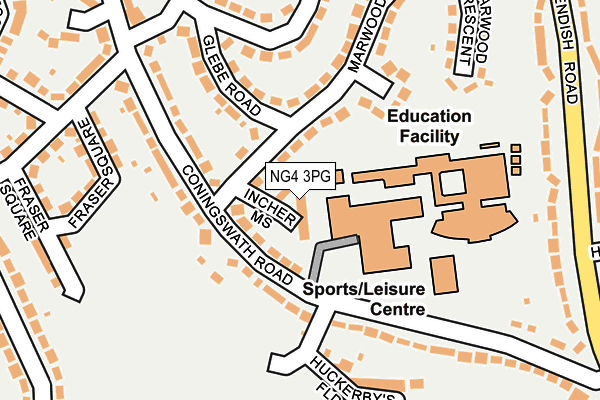 NG4 3PG map - OS OpenMap – Local (Ordnance Survey)