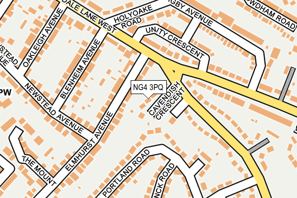 NG4 3PQ map - OS OpenMap – Local (Ordnance Survey)