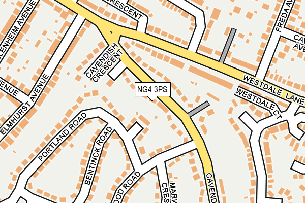 NG4 3PS map - OS OpenMap – Local (Ordnance Survey)