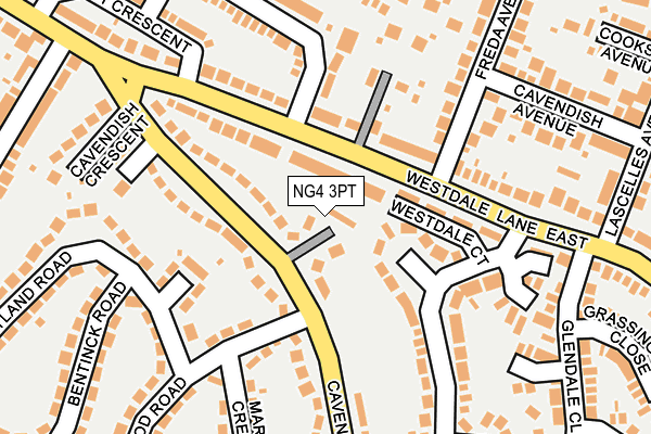 NG4 3PT map - OS OpenMap – Local (Ordnance Survey)
