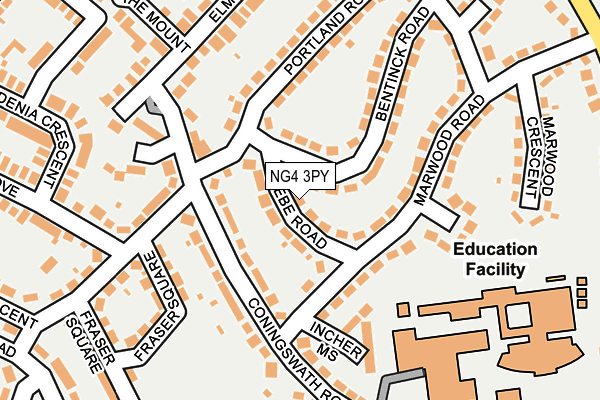 NG4 3PY map - OS OpenMap – Local (Ordnance Survey)