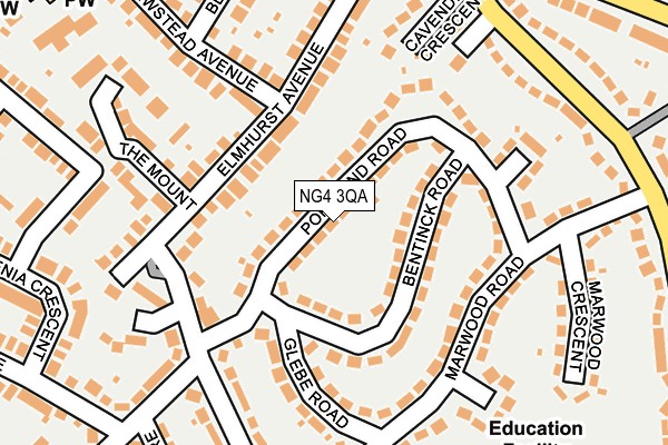 NG4 3QA map - OS OpenMap – Local (Ordnance Survey)
