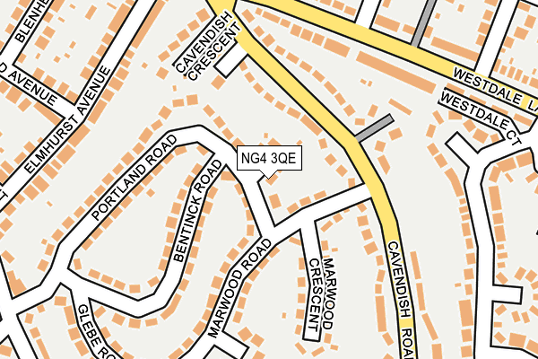 NG4 3QE map - OS OpenMap – Local (Ordnance Survey)