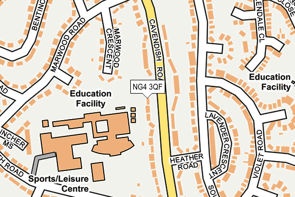 NG4 3QF map - OS OpenMap – Local (Ordnance Survey)