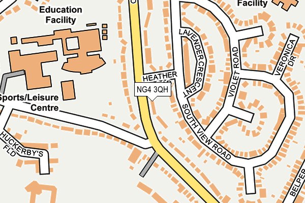 NG4 3QH map - OS OpenMap – Local (Ordnance Survey)