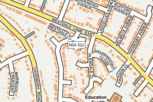 NG4 3QJ map - OS OpenMap – Local (Ordnance Survey)