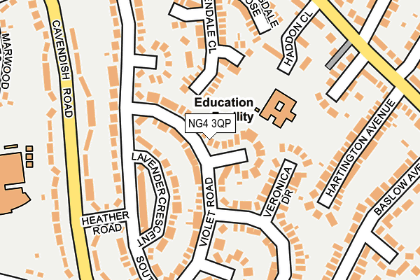 NG4 3QP map - OS OpenMap – Local (Ordnance Survey)