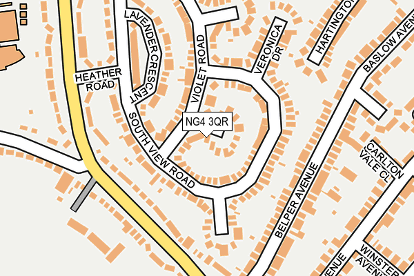 NG4 3QR map - OS OpenMap – Local (Ordnance Survey)