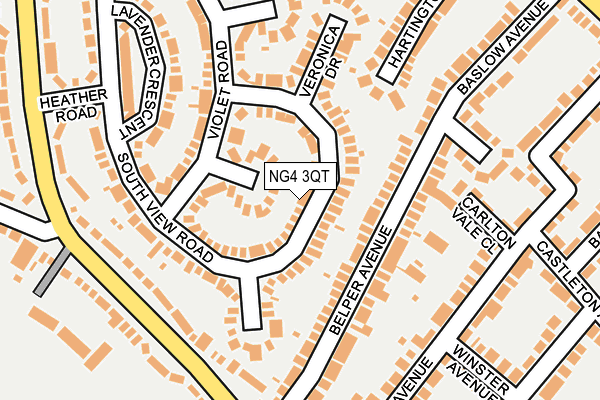 NG4 3QT map - OS OpenMap – Local (Ordnance Survey)
