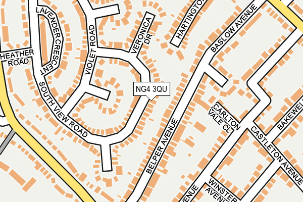 NG4 3QU map - OS OpenMap – Local (Ordnance Survey)