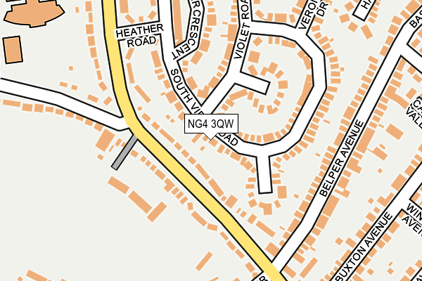 NG4 3QW map - OS OpenMap – Local (Ordnance Survey)