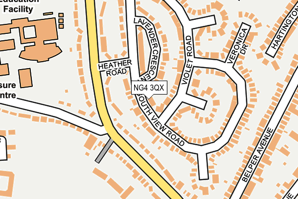 NG4 3QX map - OS OpenMap – Local (Ordnance Survey)