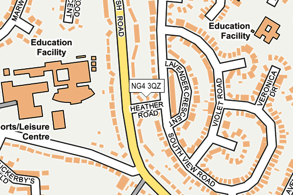 NG4 3QZ map - OS OpenMap – Local (Ordnance Survey)