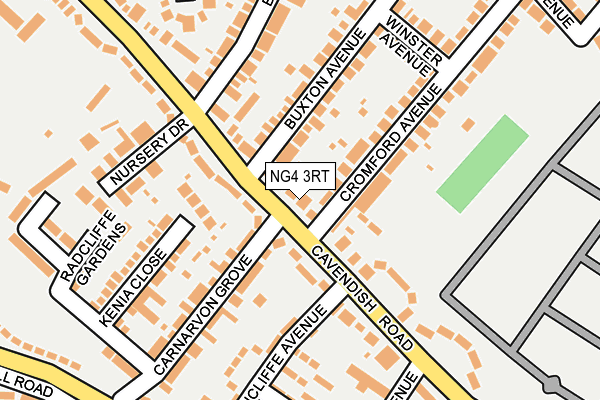 NG4 3RT map - OS OpenMap – Local (Ordnance Survey)