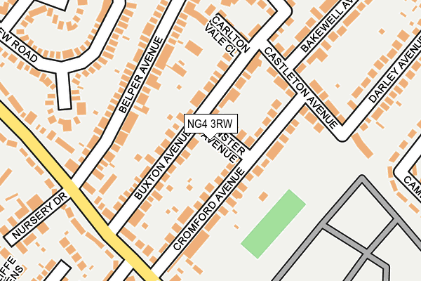 NG4 3RW map - OS OpenMap – Local (Ordnance Survey)