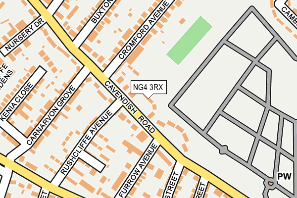 NG4 3RX map - OS OpenMap – Local (Ordnance Survey)