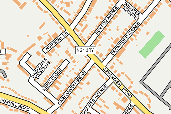 NG4 3RY map - OS OpenMap – Local (Ordnance Survey)