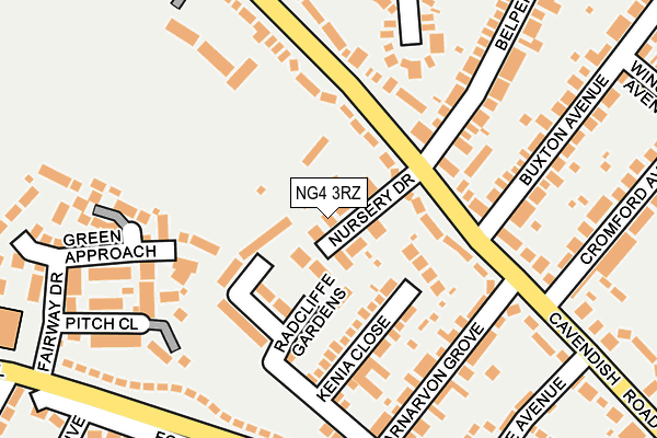 NG4 3RZ map - OS OpenMap – Local (Ordnance Survey)